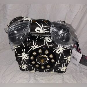 Betsey Johnson Phone Bag spider print